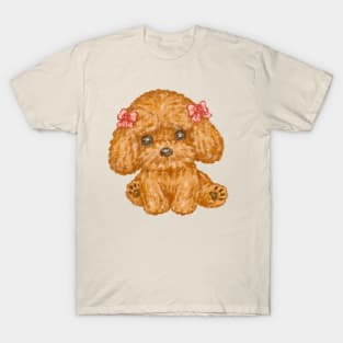 Toy poodle with a ribbon T-Shirt